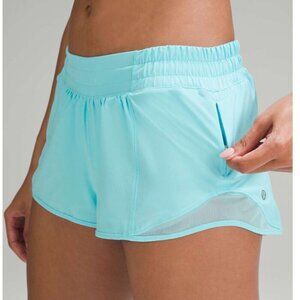 Lululemon Hotty Hot Lined Short 2.5" Cyan Blue Size 10